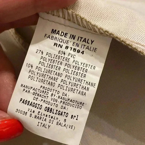 Nara Camicie made In Italy 🇮🇹 faux leather jacket size XS-S NWOT - Picture 6 of 6